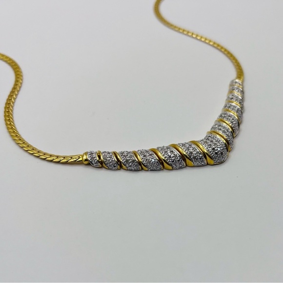 Jewelry - 1.00 CT Elegant Natural Diamond Evening Necklace